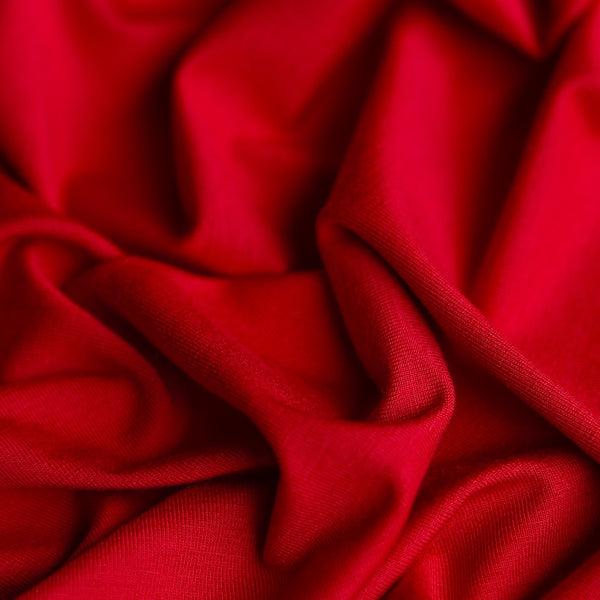Bamboo Jersey Knit - Red (265gsm)