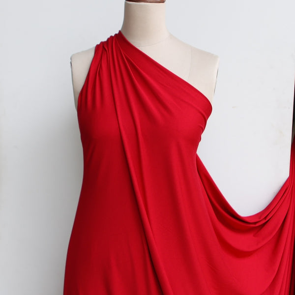 Bamboo Jersey Knit - Red (265gsm)