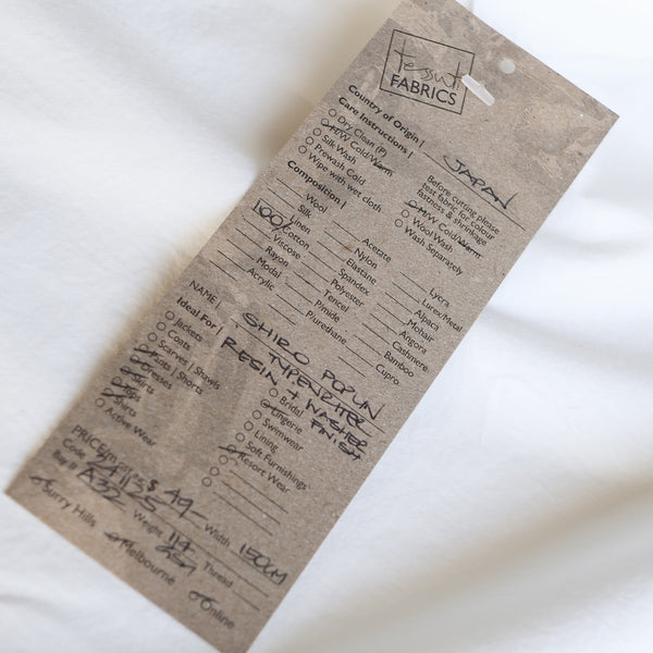 Shiro Poplin - Typewriter Cotton - Washer Finish