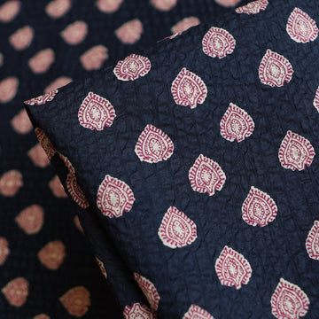 Oki Motif Navy Seersucker