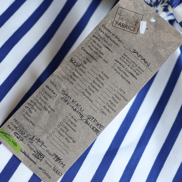 Shikku Stripe Off White/Bluette