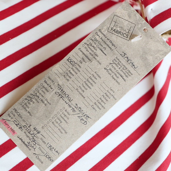 Shikku Stripe Off White/Red
