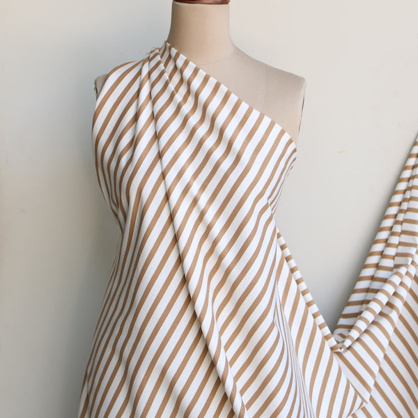 Shikku Stripe Off White/Brûlée