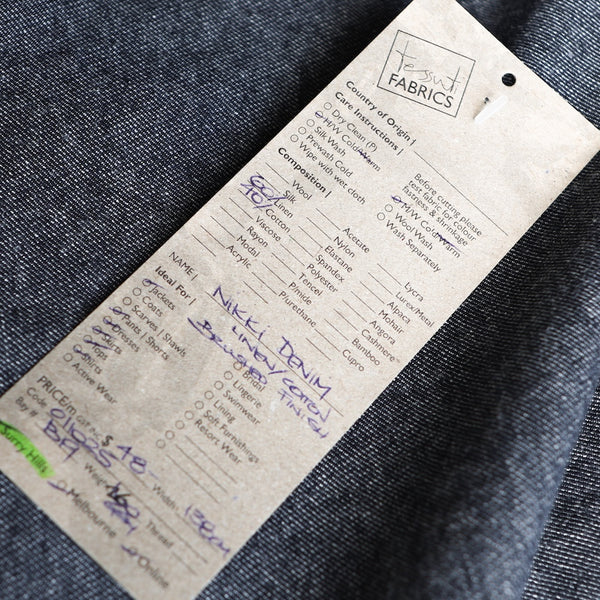 Nikki Denim - Linen/Cotton Brushed Finish