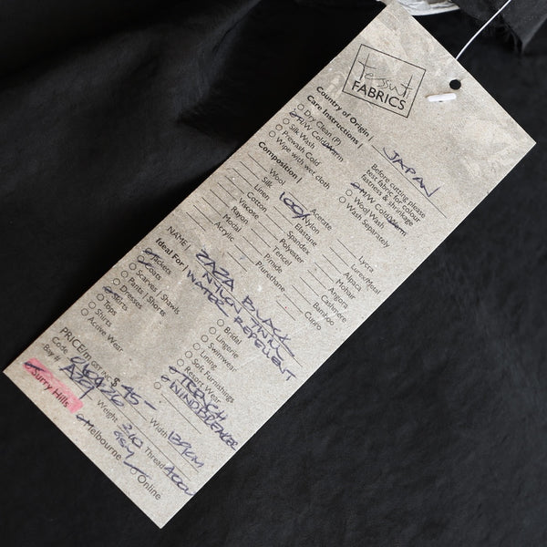 Remnant of Zaza Black Nylon Twill