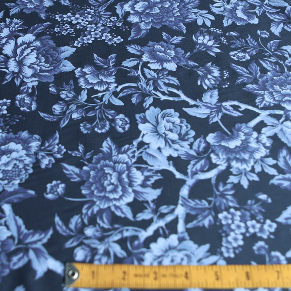 Regency Trail Navy - Bridgerton Collection  - Liberty Tana Lawn™