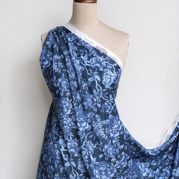 Regency Trail Navy - Bridgerton Collection  - Liberty Tana Lawn™