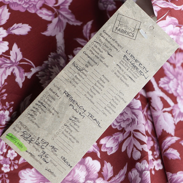 Regency Trail Plum - Bridgerton Collection  - Liberty Tana Lawn™