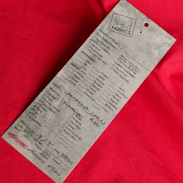 Lamatina Chilli Cotton Poplin