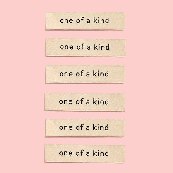KATM Woven Labels - "ONE OF A KIND" - woven sewing labels 6 Pack