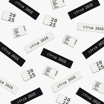 KATM Woven Labels - "Circa 2025" - Woven Sewing Labels 6 Pack