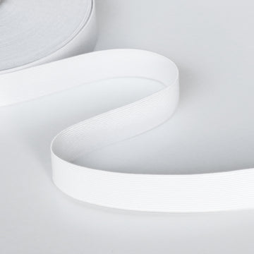 Knitted Non-Roll Elastic (25mm) - White