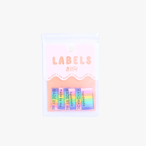 KATM Woven Side Labels - "Handmade/Made By Me" - Woven Sewing Labels 6 Pack
