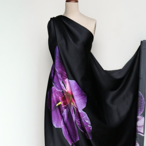 Remnant of Tuyo Orchid Silk Satin - Panel Print