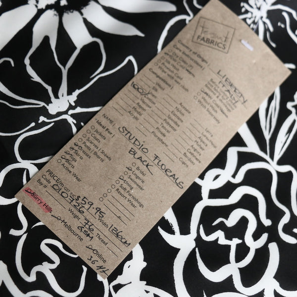 Studio Florals Black - Liberty Tana Lawn