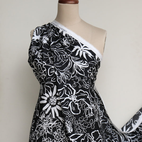 Studio Florals Black - Liberty Tana Lawn