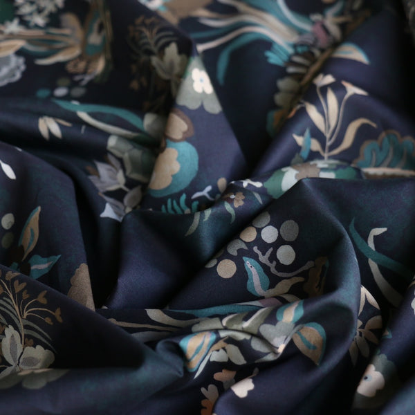 Kanazawa Lake Ink/Khaki - Liberty Tana Lawn