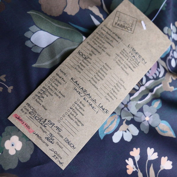 Kanazawa Lake Ink/Khaki - Liberty Tana Lawn