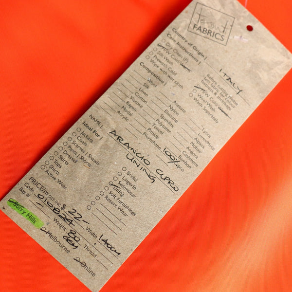 Arancio Cupro Lining