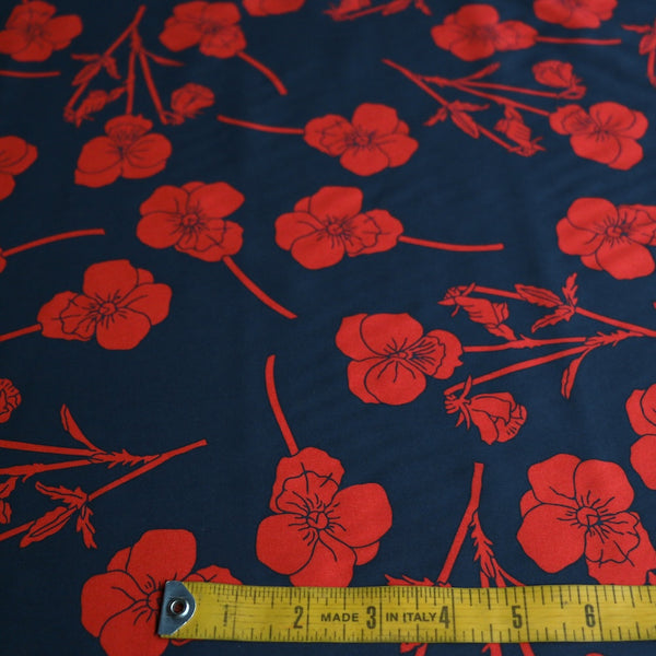 Radiant Ros Navy/Red - Liberty Tana Lawn