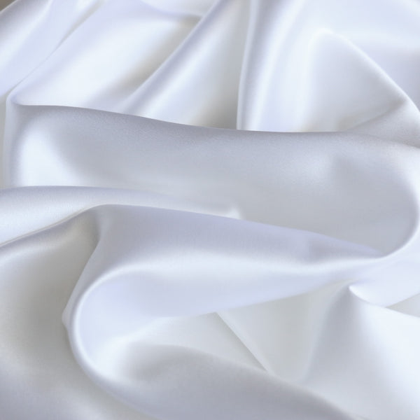White Silk Satin - 19mm