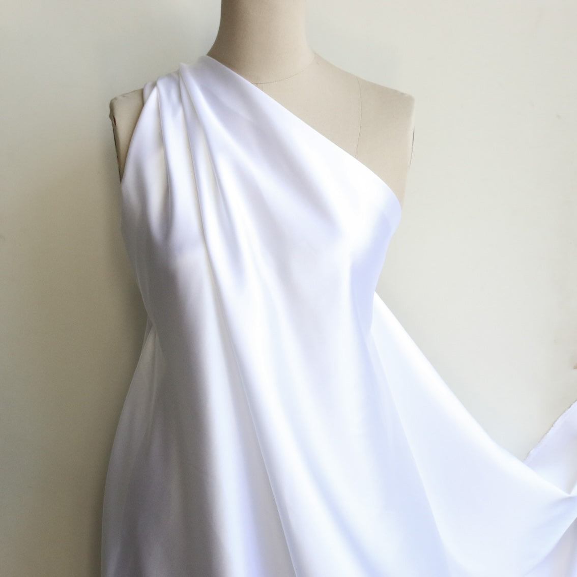 white silk dress material 1Yard Pure White Silk Charmeuse Fabric Natural Silk Satin Material For Gown