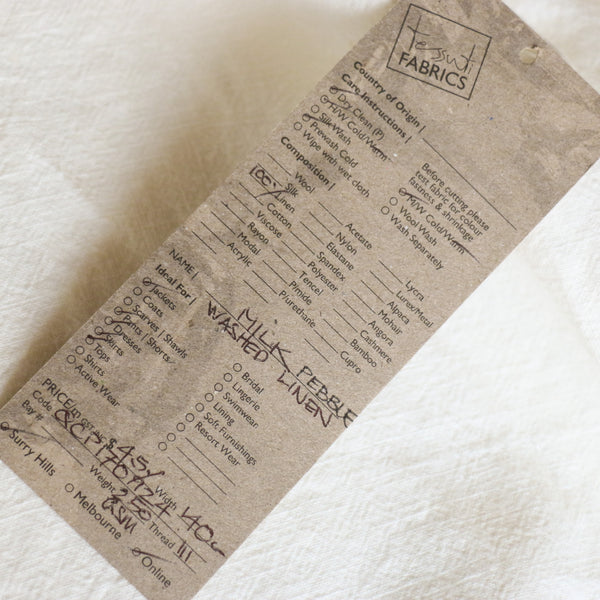 Milk Pebble Wash Linen