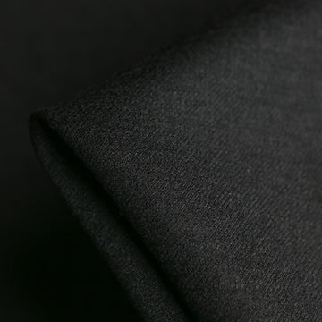 Flannel Black Wool Suiting