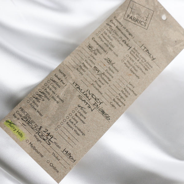 Ivory Italian Duchess Satin