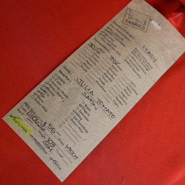 Julia Tomato Satin CDC