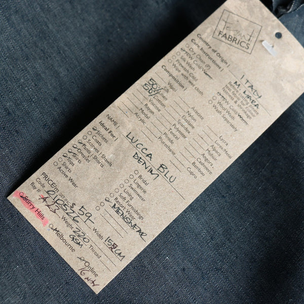 Lucca Blu Linen/Cotton Denim
