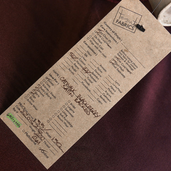Catwalk Blackberry Satin Backed