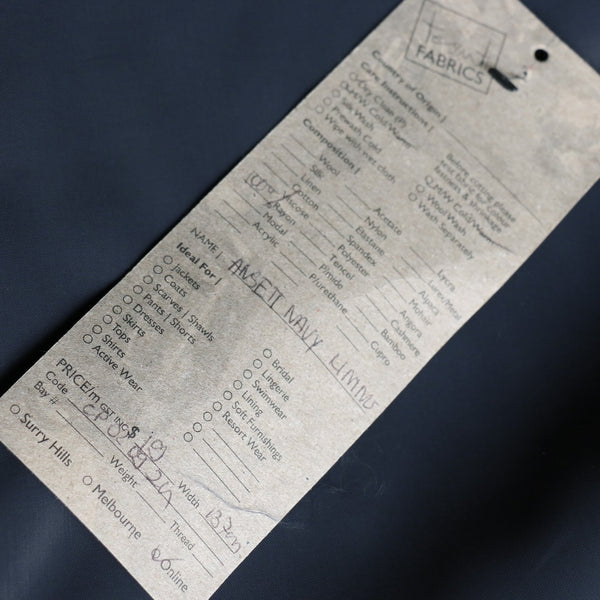 Ansett Navy Rayon Lining (137cm wide)