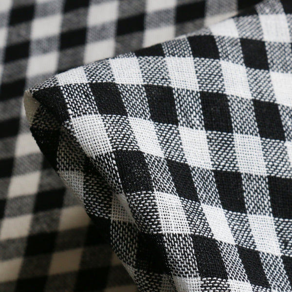 Audrey Check Linen Gauze