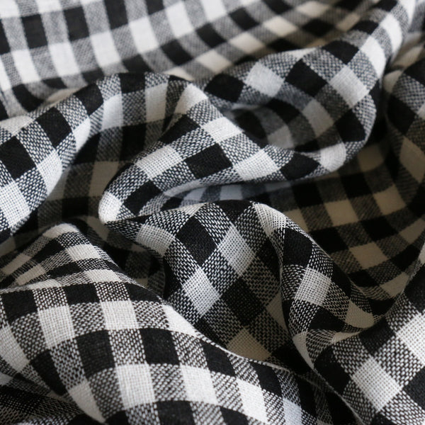 Audrey Check Linen Gauze