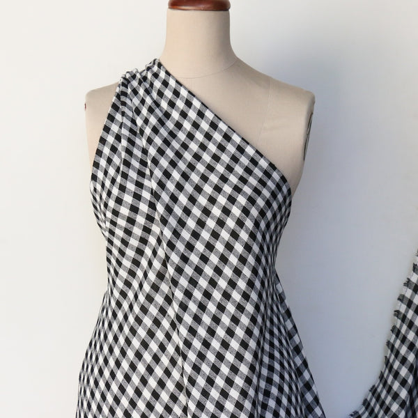 Audrey Check Linen Gauze