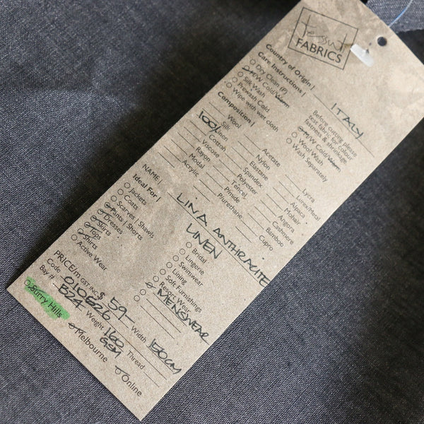 Lina Anthracite Linen