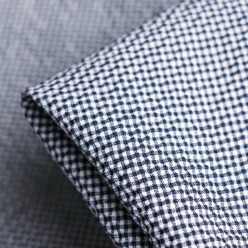 Sara Navy Wool Seersucker