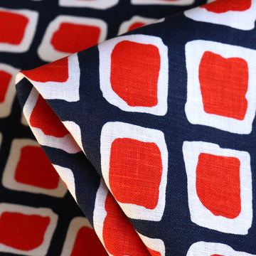 Rigon Rosso Printed Linen