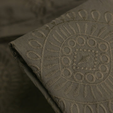 Noto Khaki Embroidered Border