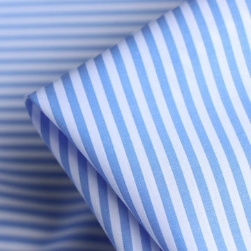 Bari Blue Poplin Shirting