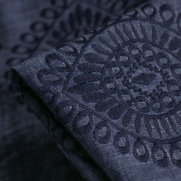 Trapani Denim Embroidered Border