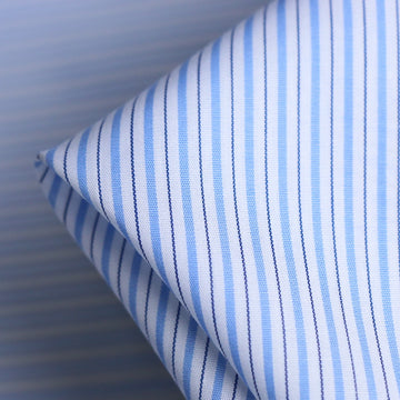Milan Blue Striped Shirting