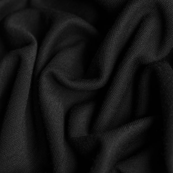 Merino Wool Ponti - Black
