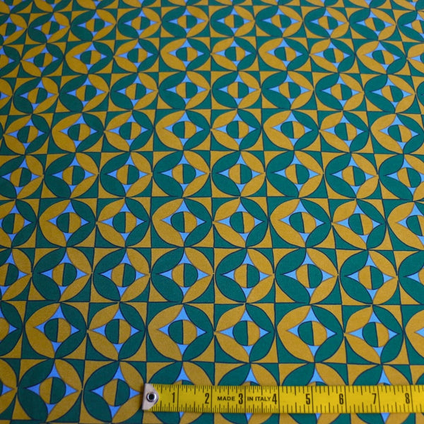 Last Chance of Mosaic Verde Silk Crepe De Chine