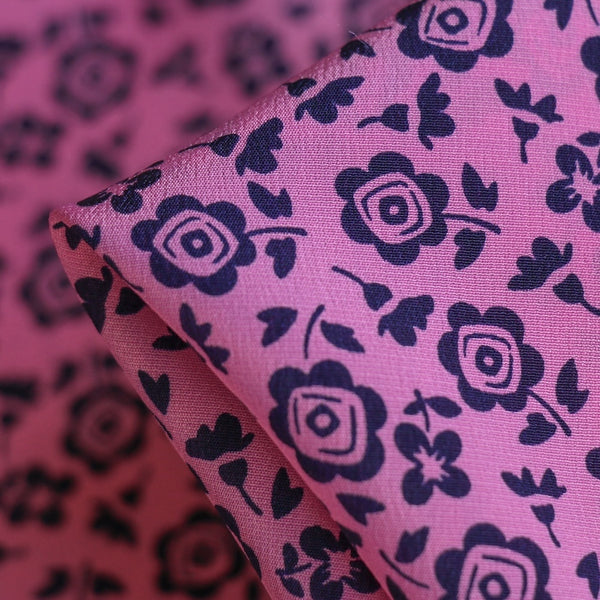 Rosalina Pink Crepe De Chine