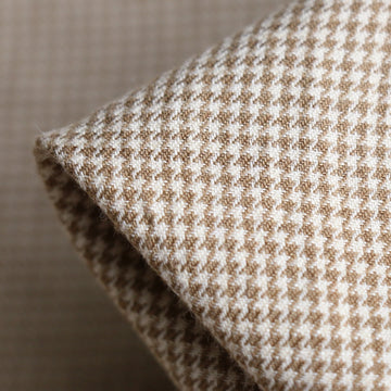 Spezia Camel Houndstooth Linen