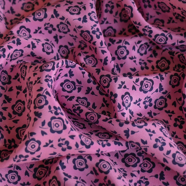 Rosalina Pink Crepe De Chine