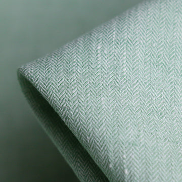 Spazio Mint Herringbone Linen