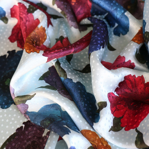 Embossed Floral Jacquard Spot